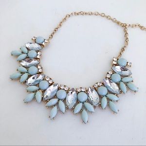 Mint & Crystal Statement Necklace